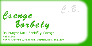 csenge borbely business card